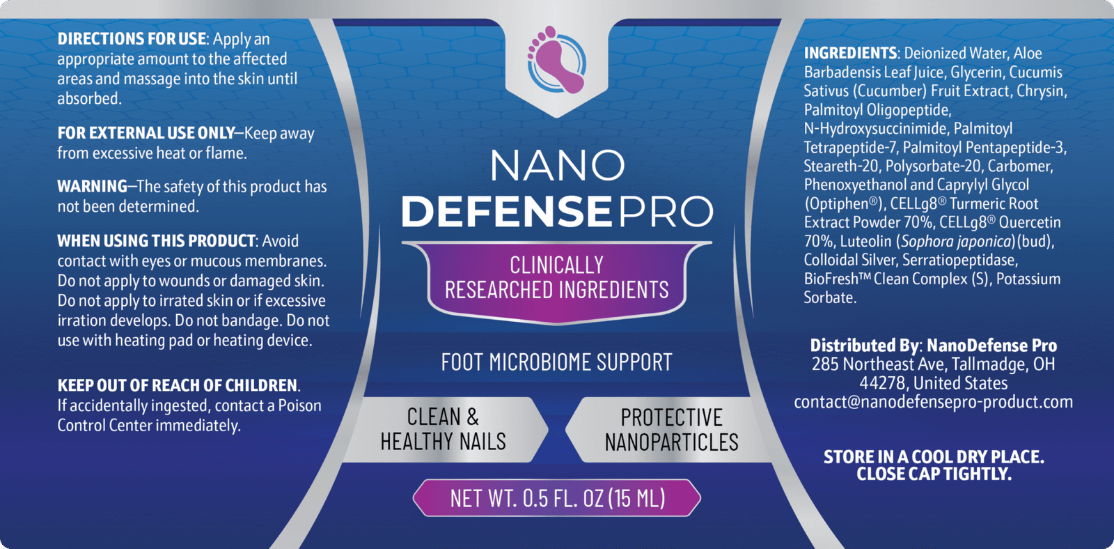 NanoDefense Pro Official Label and Ingredients