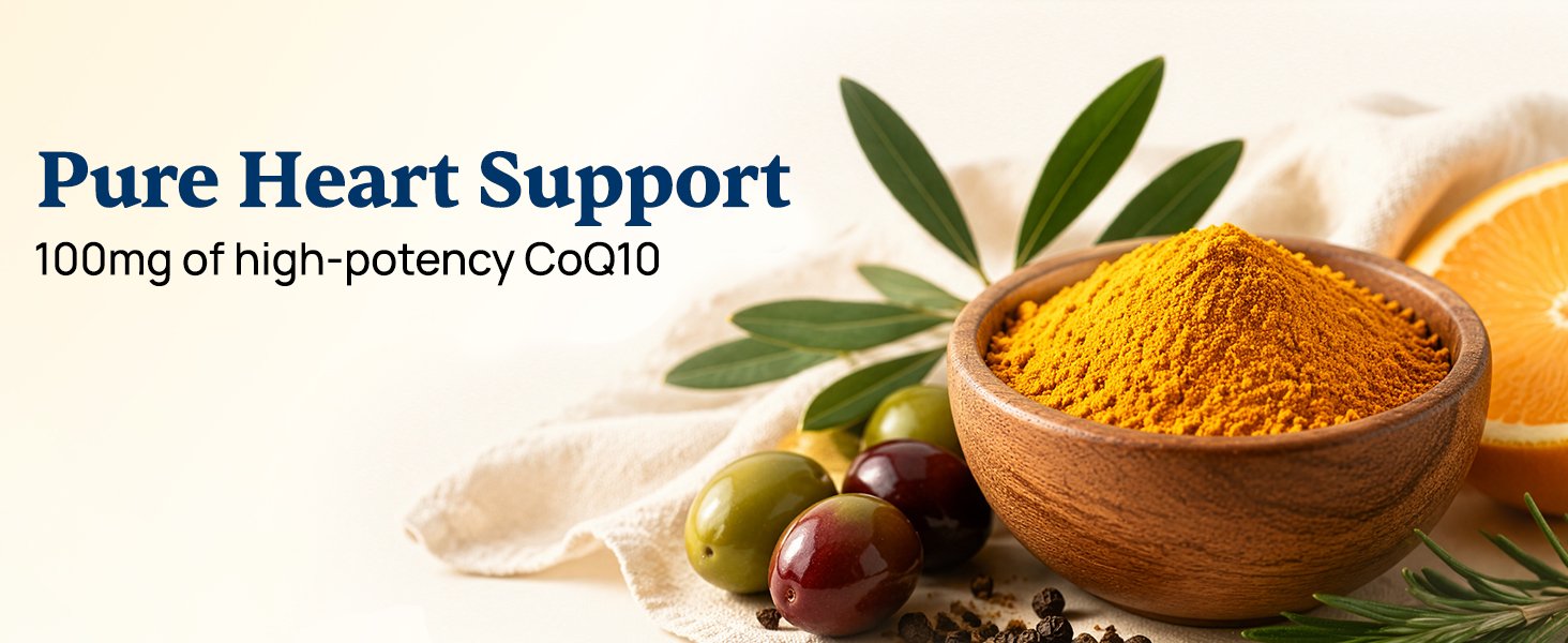 Pure Heart Support, 100mg of high potency CoQ10